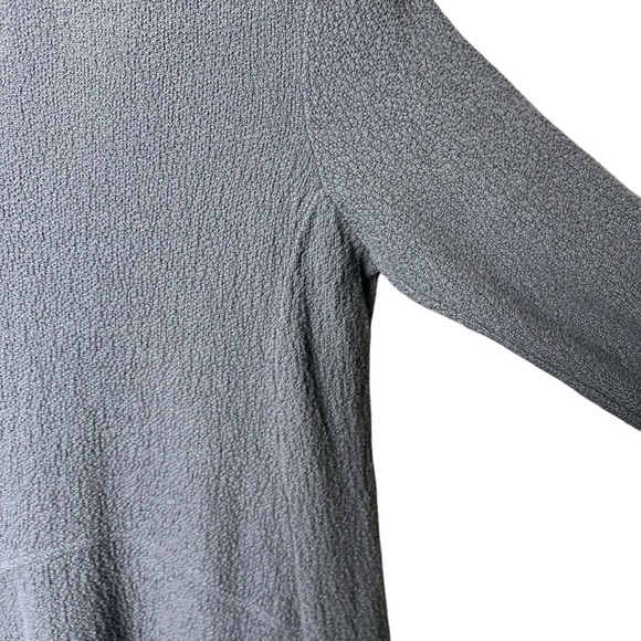 Textures Size 0 Full Zip Longline Cardigan Cotton Jacket Made in USA Blue Gray - Picture 9 of 9